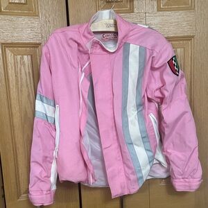 Pink and White Women's Utility Jacket